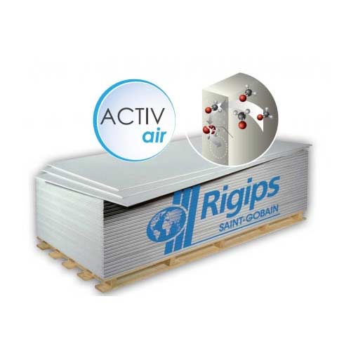 A Rigips új, innovatív fejlesztése az ACTIV’Air különleges gipszmagja segítségével képes a helyiségek levegőjében megtalálható formaldehid tartós semlegesítésére, ami által egészségesebbé és kellemesebbé válik a lakás.